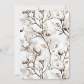 Romantic Pretty White Flowering Tree Bridal Shower Kaart (Achterkant)