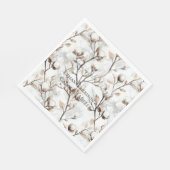 Romantic Pretty White Flowering Tree Wedding Servet (Hoek)