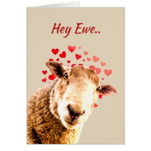 Romantic Pun Love Ewe Funny Sheep Animal Humor