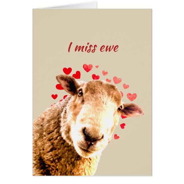 Romantic Pun Love Ewe Funny Sheep Animal Humor (Voorkant)