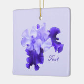Romantic Purple Flag Iris Customized Keramisch Ornament (Links)
