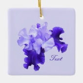 Romantic Purple Flag Iris Customized Keramisch Ornament (Voorkant)
