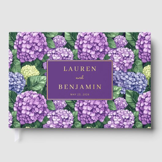 Romantic Purple Floral Hydrangea (Recto)