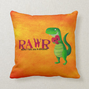 Romantic RAWR T-rex Dinosaur Kussen