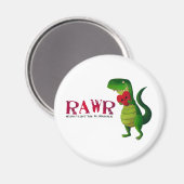 Romantic RAWR T-rex Dinosaur Magneet (Voorkant / Achterkant)
