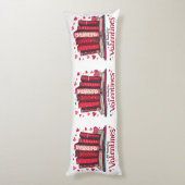 Romantic Reading Vibes Cozy Valentine Gift Lichaamskussen (Achterkant (Verticaal))