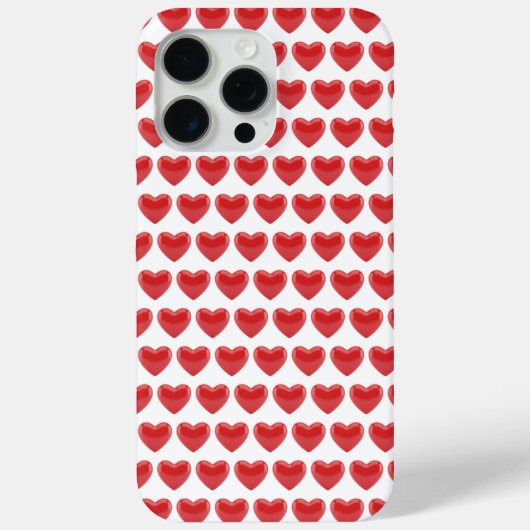 Romantic Red 3D Heart Pattern Classic Valentine's  Case-Mate iPhone Case (Achterkant)