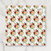 Romantic Red and Orange Roses Bedankjes Labels (Achterkant)