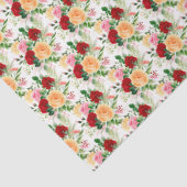 Romantic Red and Orange Roses  Tissuepapier (Detail)