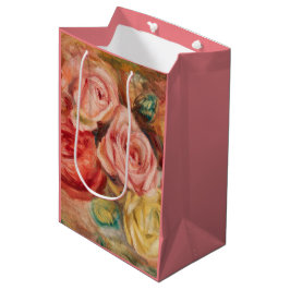 Romantic red and pink roses Pierre Auguste Renoir Medium Cadeauzakje