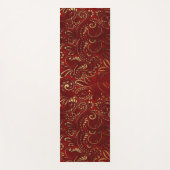 Romantic Red Bold Damask Paisley Bold Floral Yogamat (Voorkant)