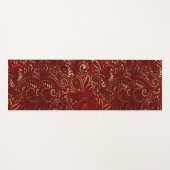 Romantic Red Bold Damask Paisley Bold Floral Yogamat (Voorkant (horizontaal))