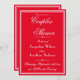 Romantic Red Couples — Eigen naam e-mail RSVP Kaart