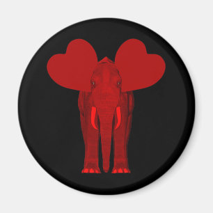 Romantic Red Elephant Magneet