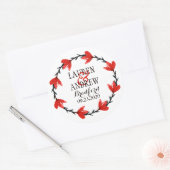 Romantic Red Floral Wreath I Wedding Sticker (Envelop)