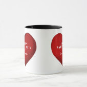 Romantic Red Heart met Name Valentijn Day Mok (Midden)