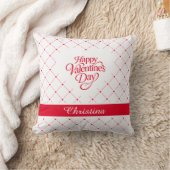Romantic Red Hearts Personalized Valentine Kussen (Deken)