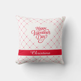 Romantic Red Hearts Personalized Valentine Kussen