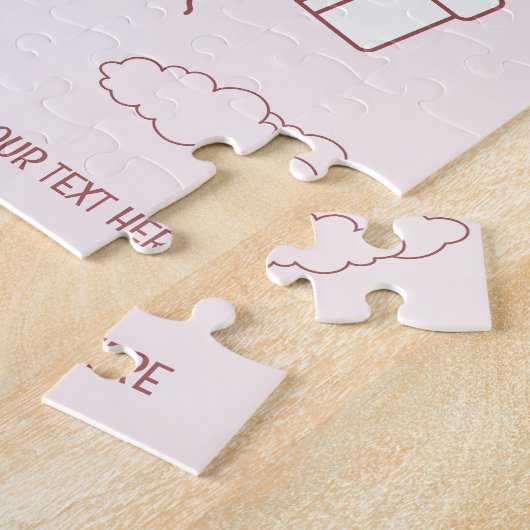 Romantic Red Hearts Puzzle Gift Legpuzzel (Zijkant)