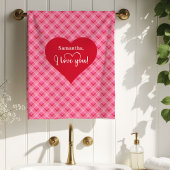 Romantic Red Hearts Valentine Bath Towel Boyfriend Bad Handdoek