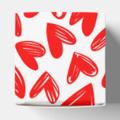 Romantic Red Love Hearts Pattern Valentijnsdag Bedankdoosjes (Bovenkant)