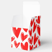 Romantic Red Love Hearts Pattern Valentijnsdag Bedankdoosjes (Geopend)