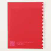 Romantic Red Minimalist Pink Heart Planner (Achterkant)