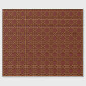 Romantic Red Moroccan Geometric Pattern Cadeaupapier (Vlak)