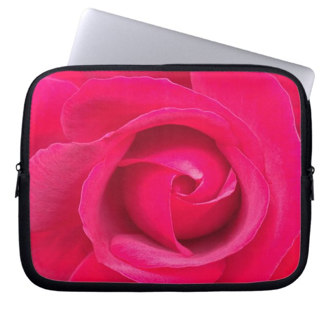 Romantic Red Pink Rose Laptop Sleeve (Voorkant)