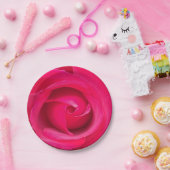 Romantic Red Pink Rose Papieren Bordje (Feest)