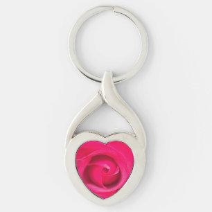Romantic Red Pink Rose Sleutelhanger