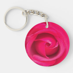 Romantic Red Pink Rose Sleutelhanger