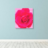 Romantic Red Pink Rose v2 Canvas Afdruk (Insitu (Houten vloer))