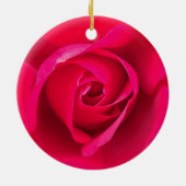 Romantic Red Pink Rose v2 Keramisch Ornament (Achterkant)