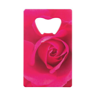 Romantic Red Pink Rose v2 Kredietkaart Flessenopener