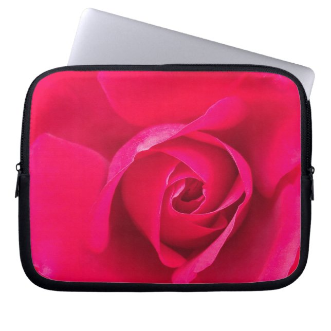 Romantic Red Pink Rose v2 Laptop Sleeve (Voorkant)
