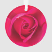 Romantic Red Pink Rose v2 Ornament (achterkant)
