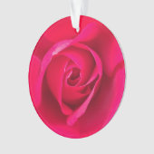 Romantic Red Pink Rose v2 Ornament (voorkant)