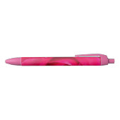 Romantic Red Pink Rose Zwarte Inkt Pen (Bovenkant)