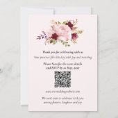 Romantic Red, Pink Roses Custom Wedding Invitation (Dos)