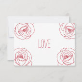 Romantic Red Rose, bedankt kaarten (Achterkant)