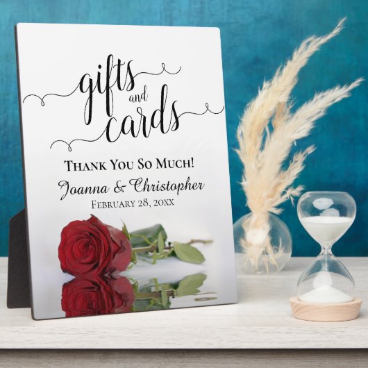 Romantic Red Rose Gifts & Kaarten Weddenschap Fotoplaat (Zijkant)