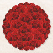 Romantic Red Rose Kartonnen Onderzetters (Voorkant)