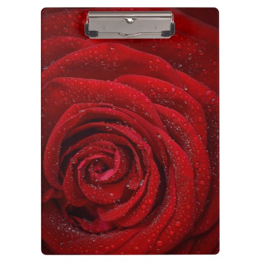 Romantic Red Rose Klembord (Voorkant)