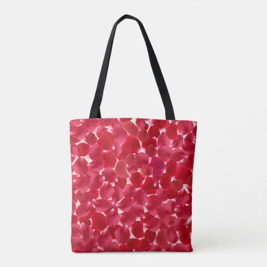 Romantic Red Rose Pattern Valentine's Day Tote Bag (Dos)