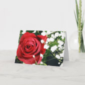 Romantic Red Rose Valentijnse Kaart (Voorkant)