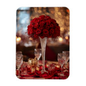Romantic Red Rose Valentine Decorative Photo Magneet (Verticaal)