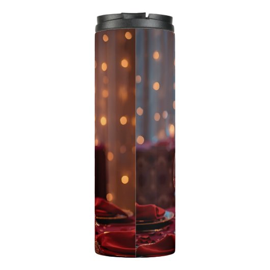 Romantic Red Rose Valentine Insulated Thermosbeker (Achterkant)