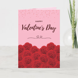 Romantic Red Rose Valentine’s Day Card Love & Rose Feestdagen Kaart