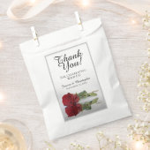 Romantic Red Rose Weddenschap Bedankt Bedankzakje (Geknipt)